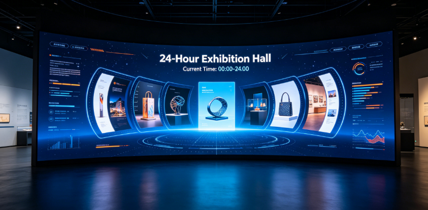 24-hour exhibition hall screens