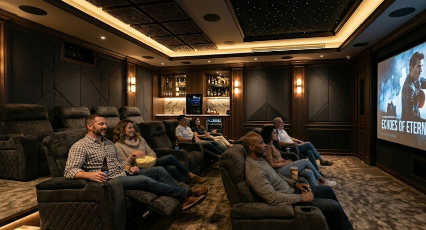 Luxury villa private home theaters
