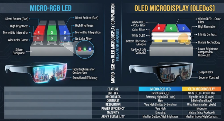 Micro‑RGB与OLED对比